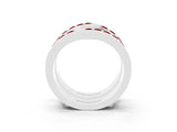 White gold Round Ruby Channel-Set Chevron Band_9