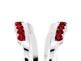 White gold Round Ruby Chevron Contour Band with Prong Setting_11