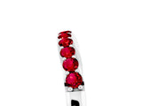 White gold Round Ruby Curved Wedding Band with Channel Setting_11