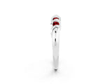 White gold Round Ruby Eternity Band with Twist Prong Setting_14