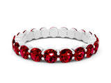 White gold Round Ruby Eternity Band with U-Prong Setting_30