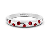 White gold Round Ruby Flush-Set Comfort Fit Band_6