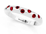 White gold Round Ruby Flush-Set Comfort Fit Band_7