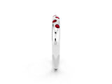 White gold Round Ruby Flush-Set Comfort Fit Band_8