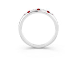 White gold Round Ruby Flush-Set Comfort Fit Band_9