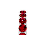 White gold Round Ruby Half Eternity Band with Classic Prong Setting_11