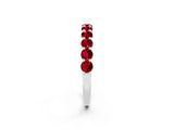 White gold Round Ruby Half-Eternity Prong-Set Band_8
