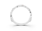 White gold Round Ruby Leaf Eternity Band with Bezel Setting_39