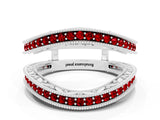 White gold Round Ruby Milgrain Eternity Band with Channel Setting_18