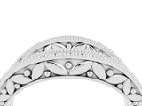 White gold Round Ruby Milgrain Eternity Band with Channel Setting_22
