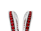 White gold Round Ruby Milgrain Eternity Band with Channel Setting_23
