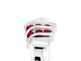 White gold Round Ruby Multi-Row Crossover Band_11
