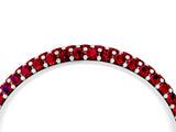 White gold Round Ruby Pavé Eternity Band with Shared Prong Setting_10