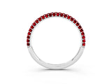 White gold Round Ruby Pavé Eternity Band with Shared Prong Setting_9