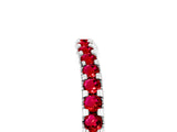 White gold Round Ruby Pavé Set Curved Wedding Band_15