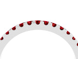 White gold Round Ruby Pavé Set Eternity Band with Micro Prong Setting_10