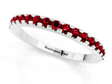 White gold Round Ruby Pavé Set Eternity Band with Micro Prong Setting_7