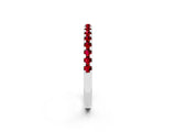 White gold Round Ruby Pavé Set Eternity Band with Micro Prong Setting_8
