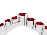 White gold Round Ruby Prong-Set Crossover Band_10
