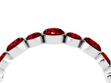 White gold Round Ruby Scalloped Prong Set Eternity Band_22