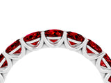 White gold Round Ruby Shared Prong Eternity Band_10