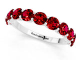 White gold Round Ruby Shared Prong Eternity Band_7