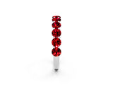 White gold Round Ruby Shared Prong Eternity Band_8