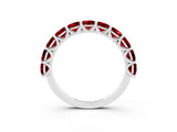 White gold Round Ruby Shared Prong Eternity Band_9