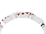 White gold Round Ruby Twist Eternity Band with Pavé Setting_22
