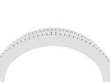 White gold Round Ruby Twist Milgrain Band with Bezel Setting_4