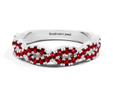 White gold Round Ruby Twisted Eternity Band with Pavé and Shared Prong Setting_18