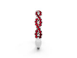 White gold Round Ruby Twisted Eternity Band with Pavé and Shared Prong Setting_32