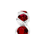White gold Round Ruby Wave Band with Channel Setting and Shared Prongs_11