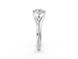 White gold Round Solitaire Beaded Band Six-Prong Setting_19