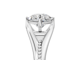 White gold Round Solitaire Beaded Band Six-Prong Setting_22