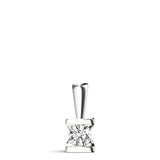White gold Round Solitaire Bezel-Set Diamond Pendant 1