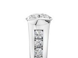 White gold Round Solitaire Bezel-Set Diamond Ring with Channel-Set Band_61