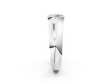 White gold Round Solitaire Bezel Set Diamond Ring with Wide Band_25