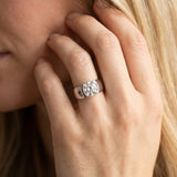 White gold Round Solitaire Bezel Set Diamond Ring with Wide Band_72