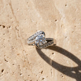 White gold Round Solitaire Bypass Diamond Engagement Ring with Channel-Set Band and Four-Prong Setting_67