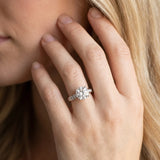 White gold Round Solitaire Cathedral Diamond Engagement Ring with Channel-Set Band and Four-Prong Setting_35