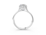 White gold Round Solitaire Cathedral Diamond Ring with Six-Prong Setting_36