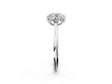 White gold Round Solitaire Cathedral Diamond Ring with Six-Prong Setting_54