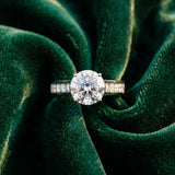 White gold Round Solitaire Channel-Set Diamond Engagement Ring with Four-Prong Setting_15