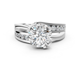 White gold Round Solitaire Channel-Set Split Shank Ring with Tension Prong Setting_36