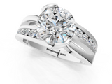 White gold Round Solitaire Channel-Set Split Shank Ring with Tension Prong Setting_37