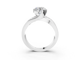 White gold Round Solitaire Channel-Set Split Shank Ring with Tension Prong Setting_39