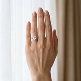 White gold Round Solitaire Diamond Bezel-Set Eternity Band with Prong Setting_27
