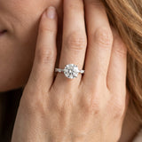 White gold Round Solitaire Diamond Bezel-Set Eternity Band with Prong Setting_29