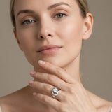 White gold Round Solitaire Diamond Crossover Band with Four-Prong Setting_29